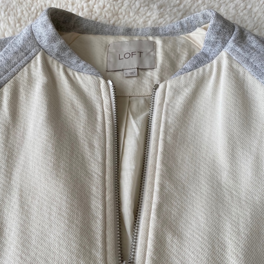 LOFT - Cream and grey jacket - Picture 3 of 11